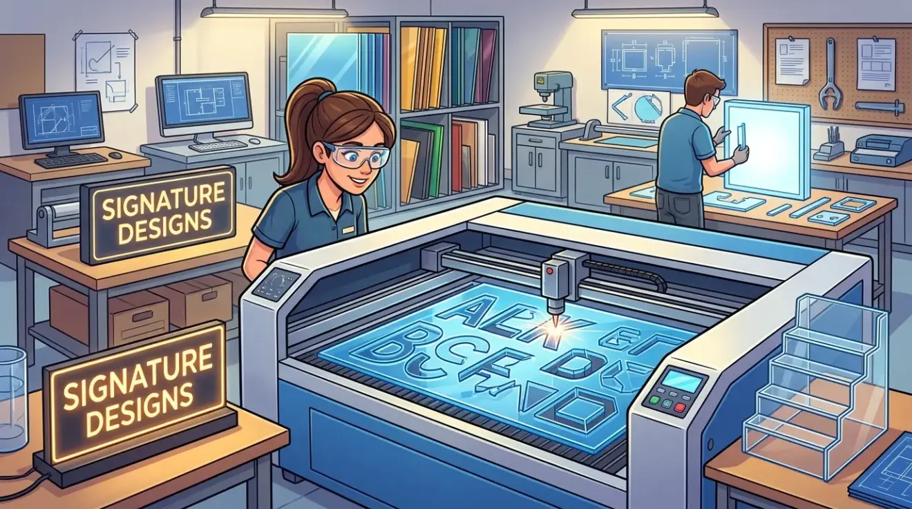 Acrylic Laser Cutter for Sign Making and Display Fabrication