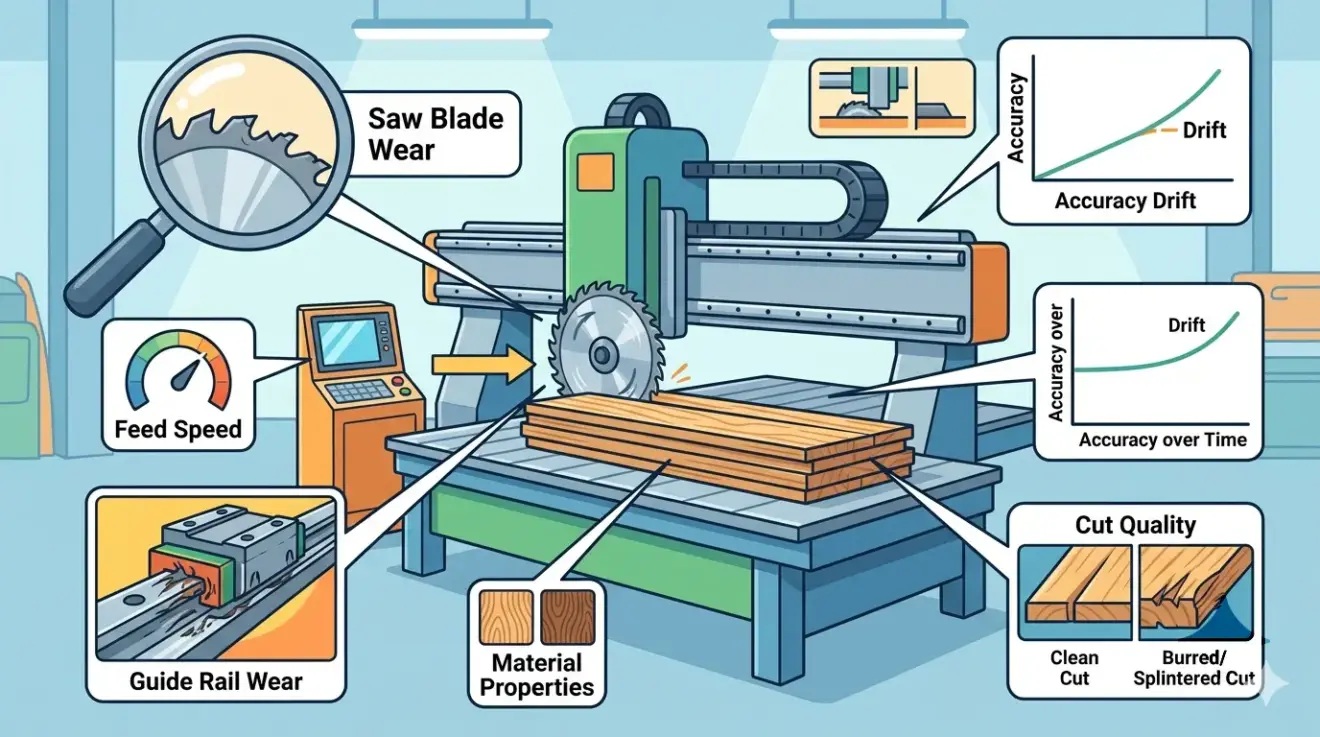 Beam Saw Accuracy Over Time