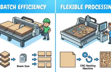 Beam Saw Vs CNC Nesting Machine Choosing Between Batch Efficiency and Flexible Processing