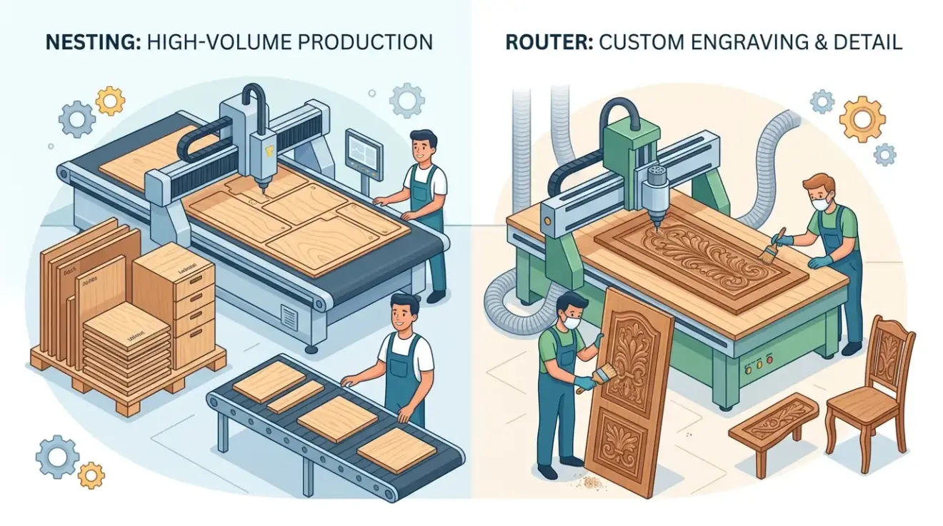 CNC Nesting Machine vs. CNC Router