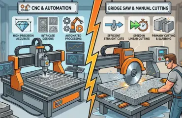 CNC Stone Machine vs. Bridge Saw