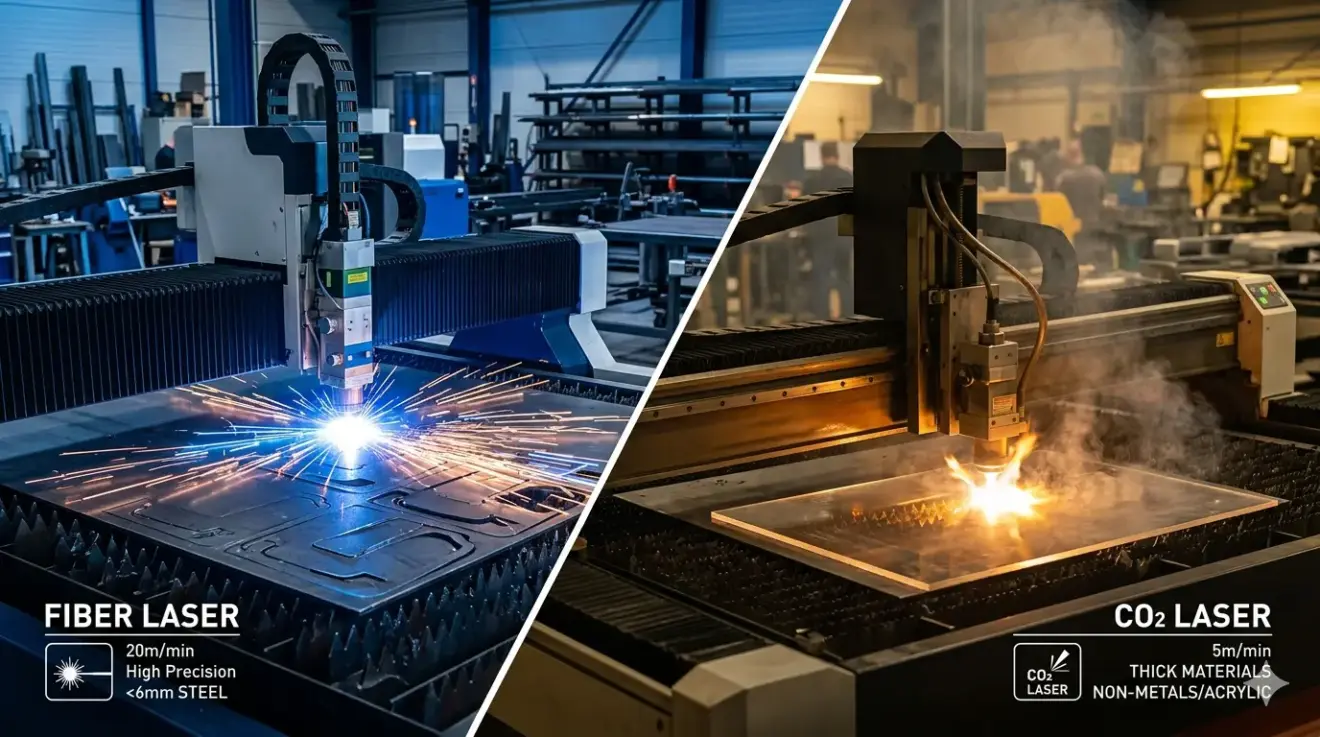 Fiber Laser Cutter vs CO2 Laser Cutter for Metal Fabrication