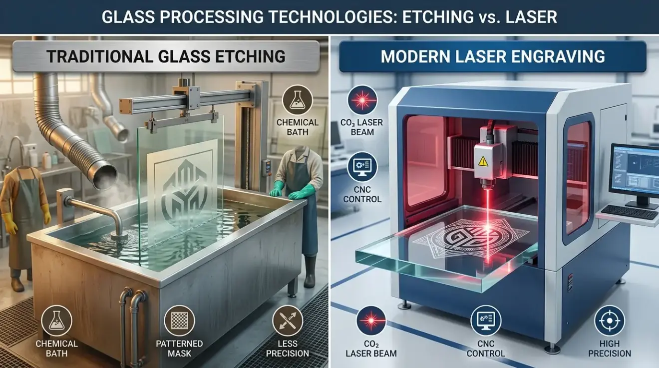 Glass Etching Machine vs Laser Engraver