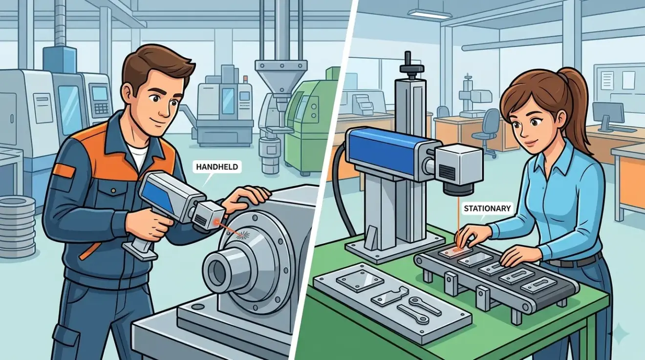 Handheld Laser Marking Machine vs Fixed Fiber Laser Marking Machine