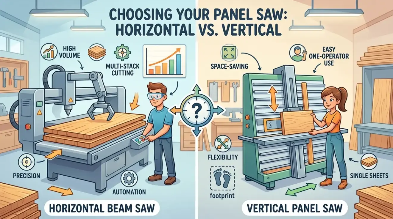 Horizontal Beam Saw vs. Vertical Panel Saw