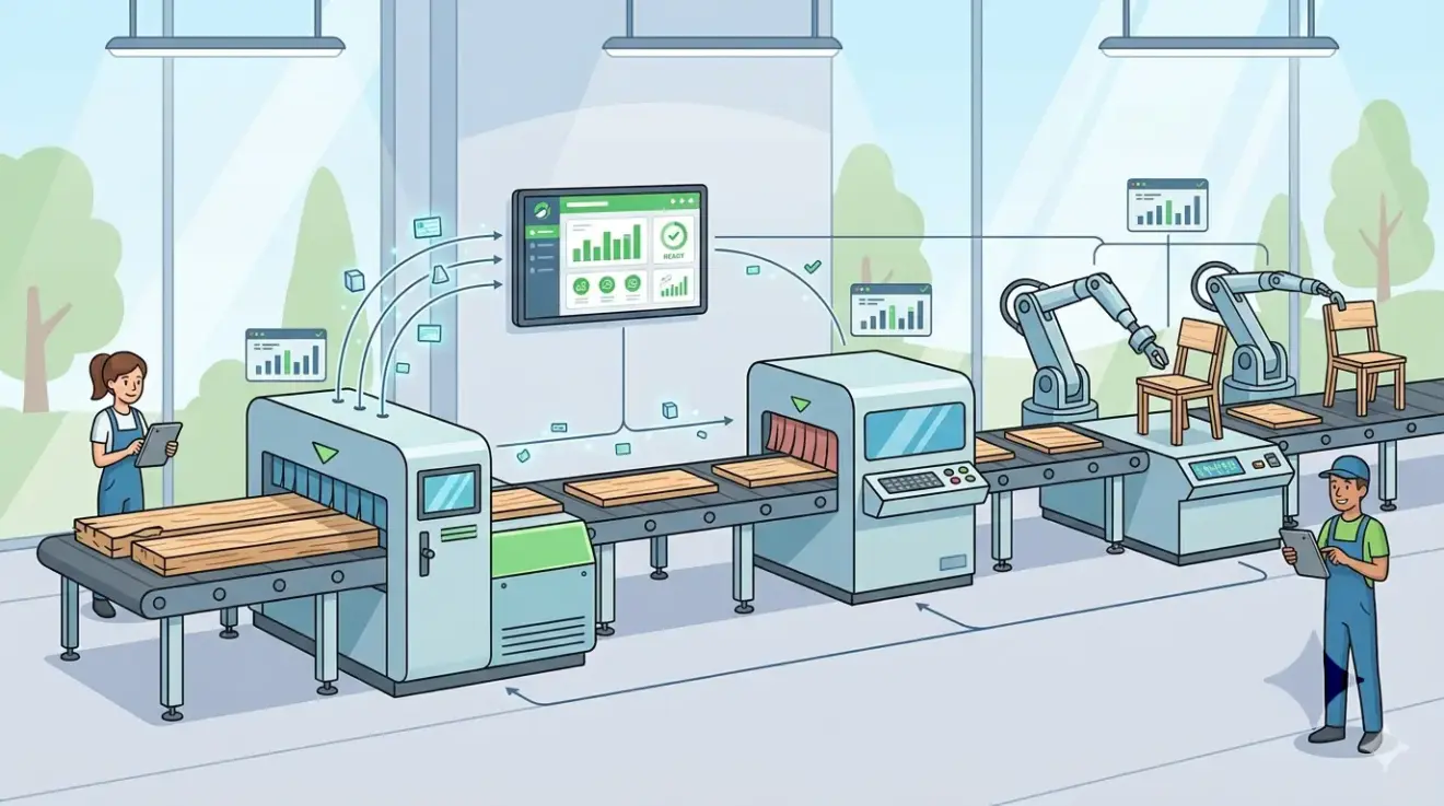 How To Build A Smarter Woodworking Production Line With Connected Machines