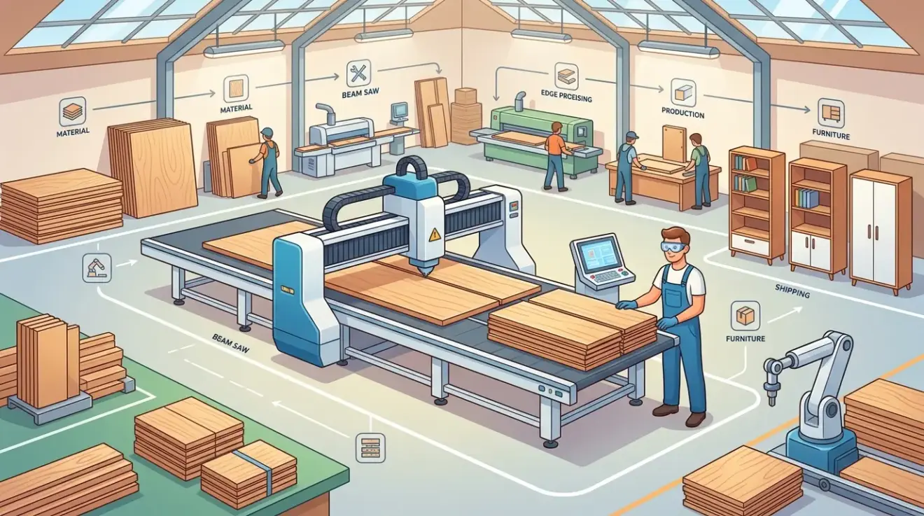 How To Choose a Beam Saw Machine for Furniture Factories