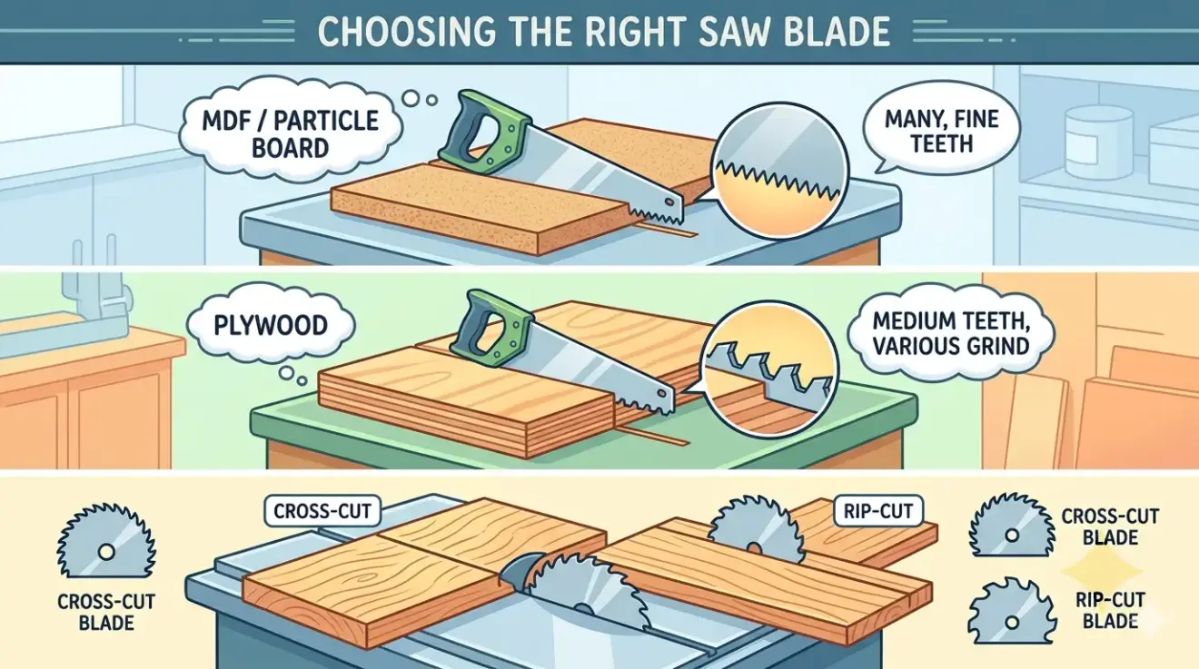 How to Choose Panel Saw Blades for MDF, Particle Board, and Plywood