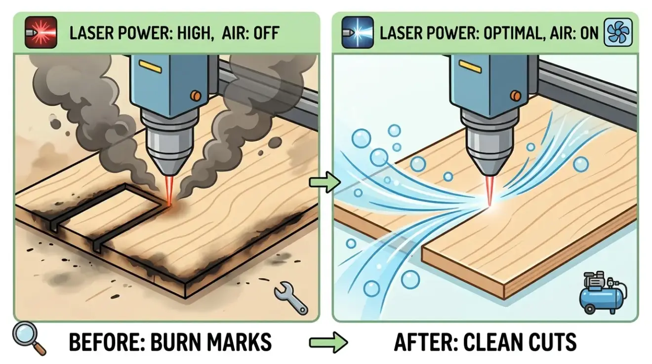 Laser Cut Plywood How to Reduce Burn Marks and Improve Cut Quality