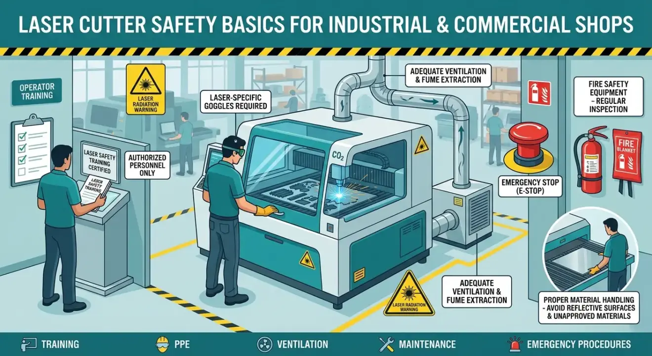 Laser Cutter Safety Basics for Industrial and Commercial Shops