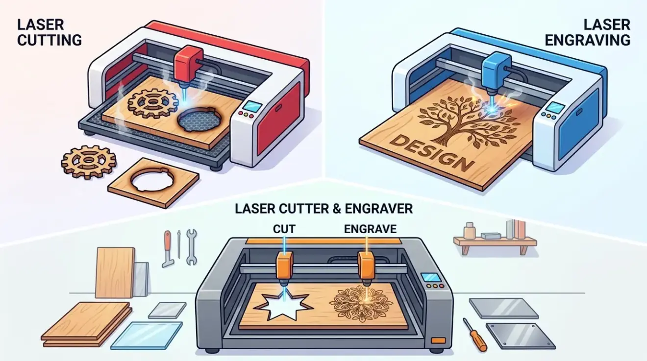 Laser Cutter vs. Laser Engraver