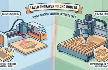 Laser Engraver vs CNC Router for Wood Products