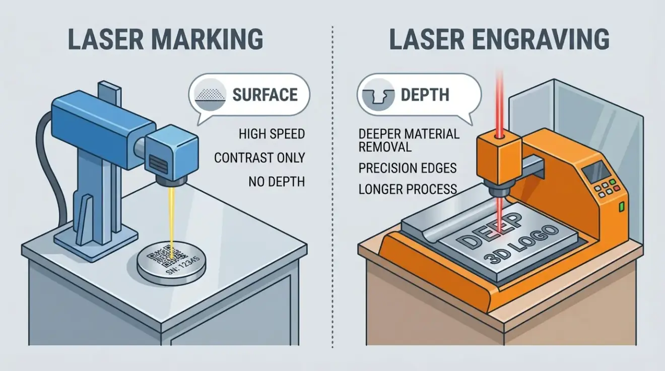 Laser Marking Machine vs Laser Engraver for Metal Parts