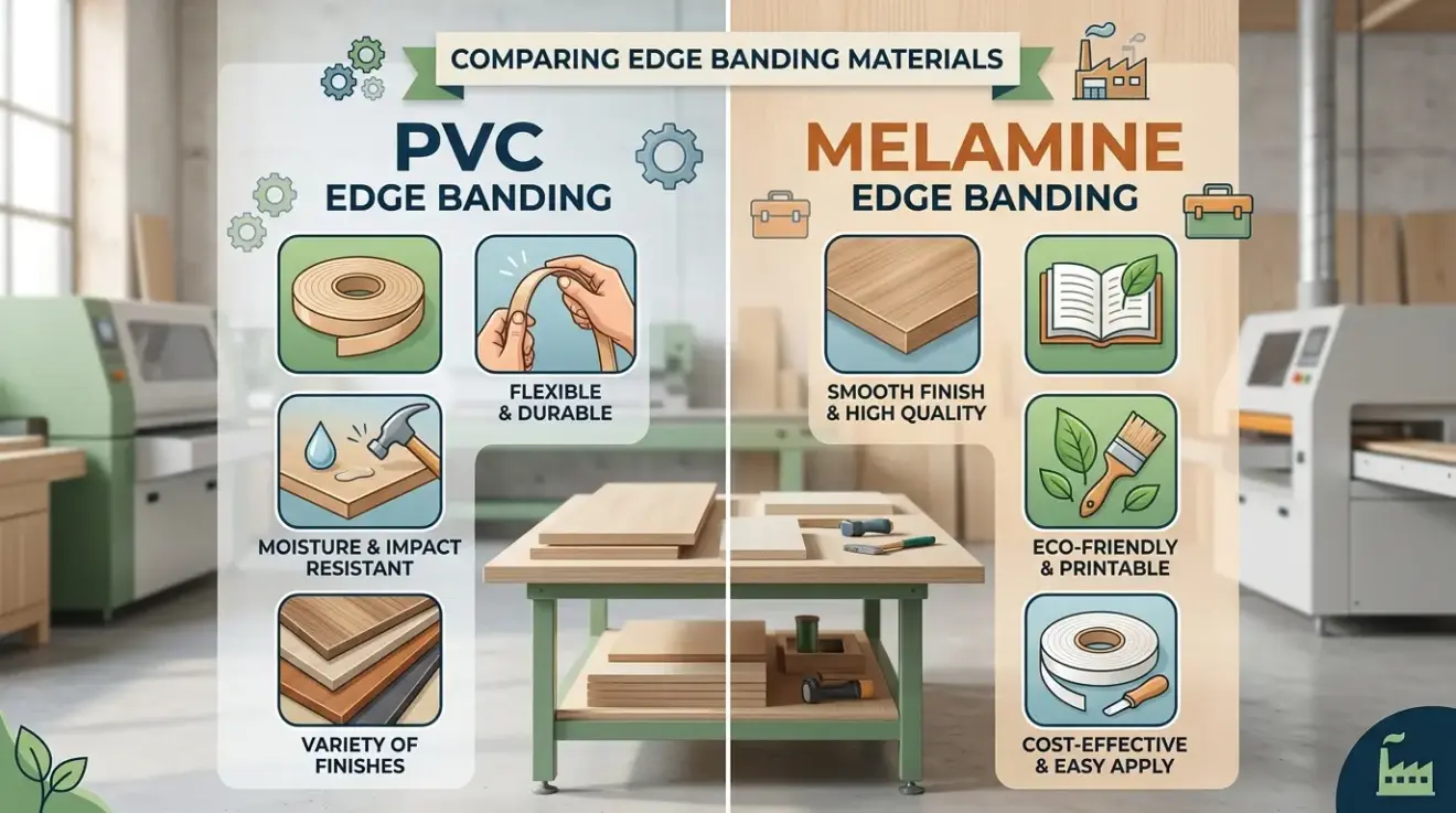 PVC Edge Banding vs. Melamine Edge Banding