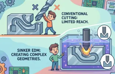 Sinker EDM Explained When Conventional Cutting Cannot Reach the Geometry Sinker EDM Explained When Conventional Cutting Cannot Reach the Geometry