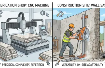 Stone CNC Machine vs. Wall Saw