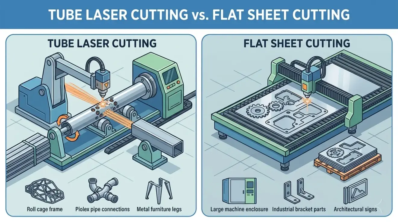 Tube Laser Cutting vs Flat Sheet Cutting