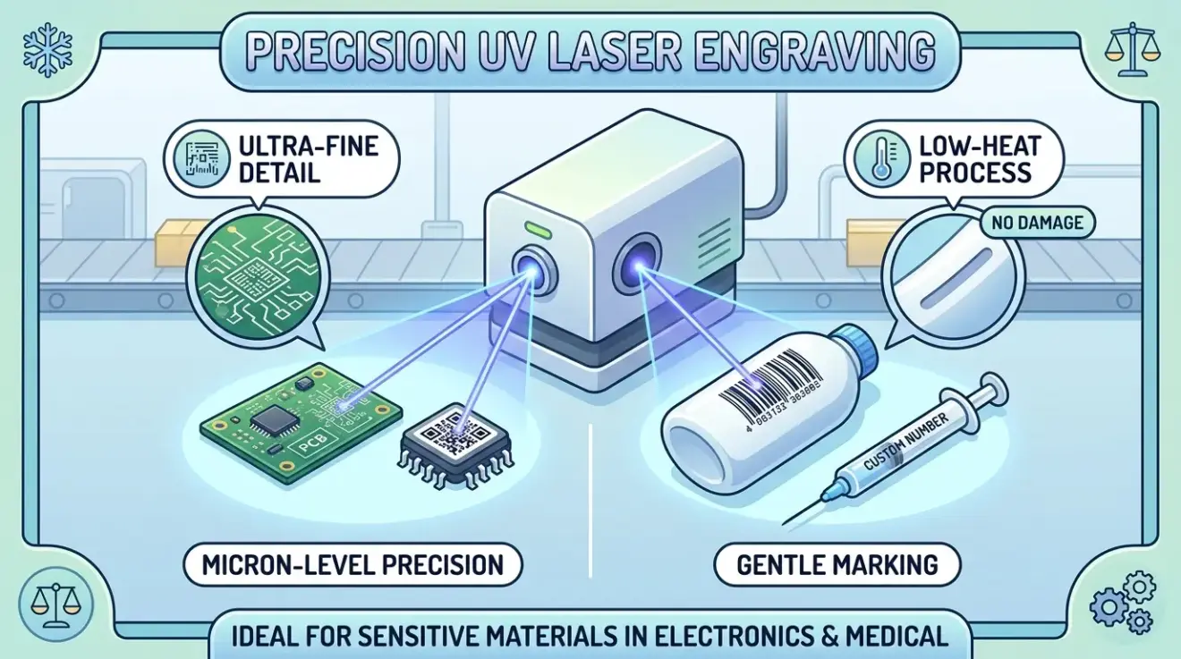 UV Laser Engraver for Fine Low-Heat Marking