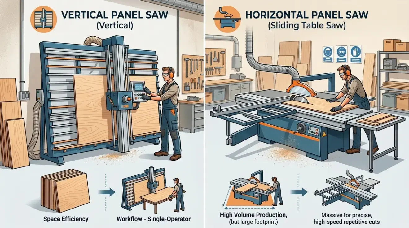 Vertical Panel Saw vs Horizontal Panel Saw
