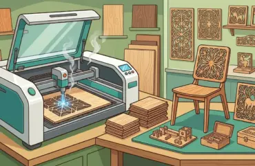 Wood Laser Cutter for Furniture, Decor, and Craft Production