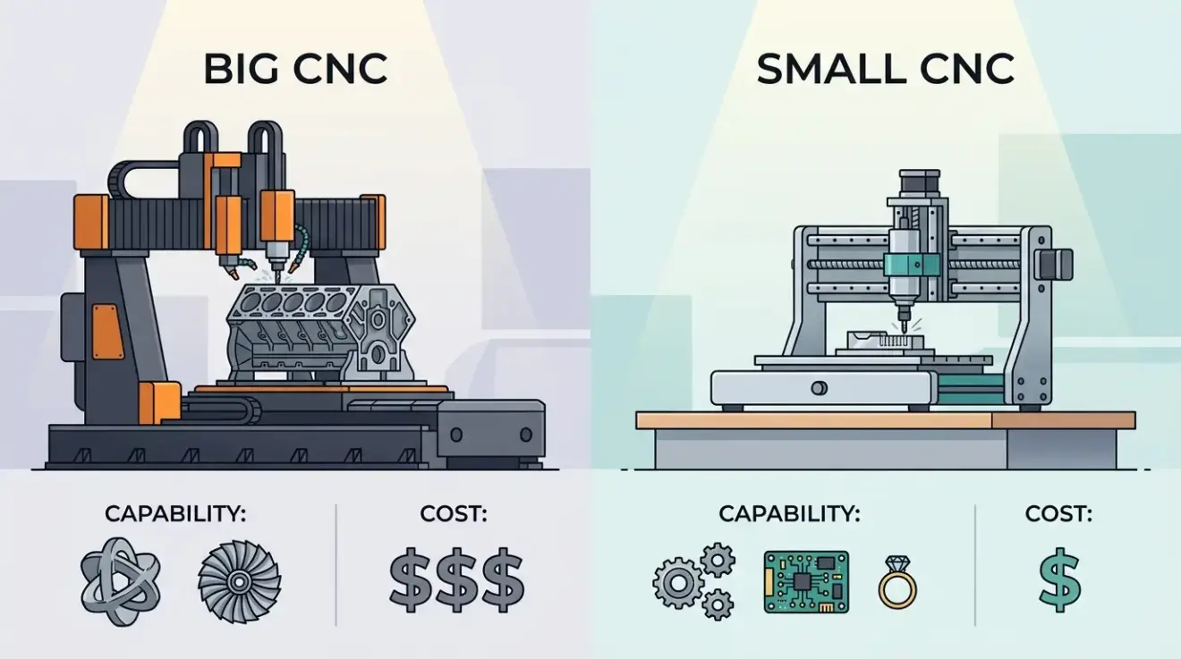 Big CNC Machine vs Small CNC Machine