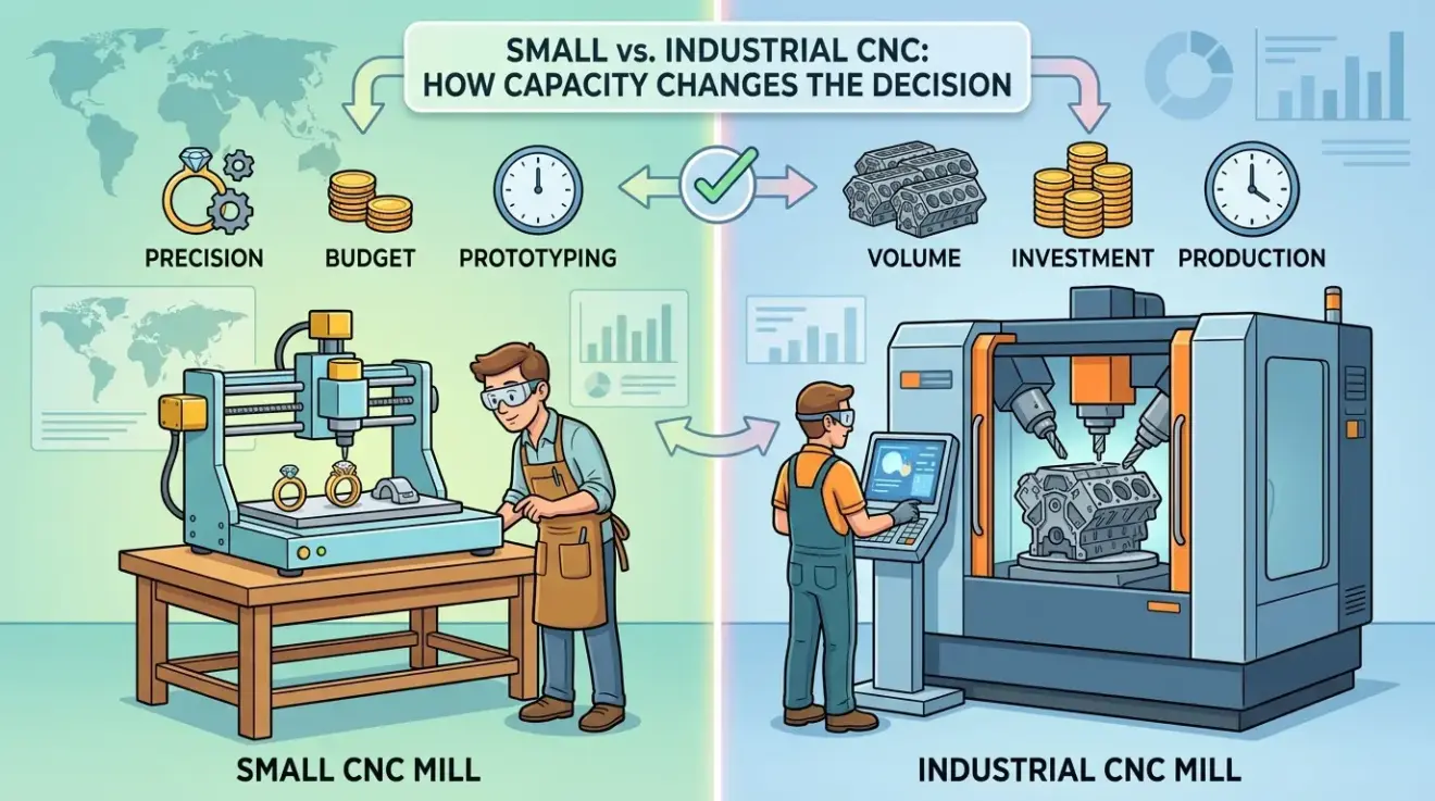 Small CNC Mill vs Industrial CNC Mill