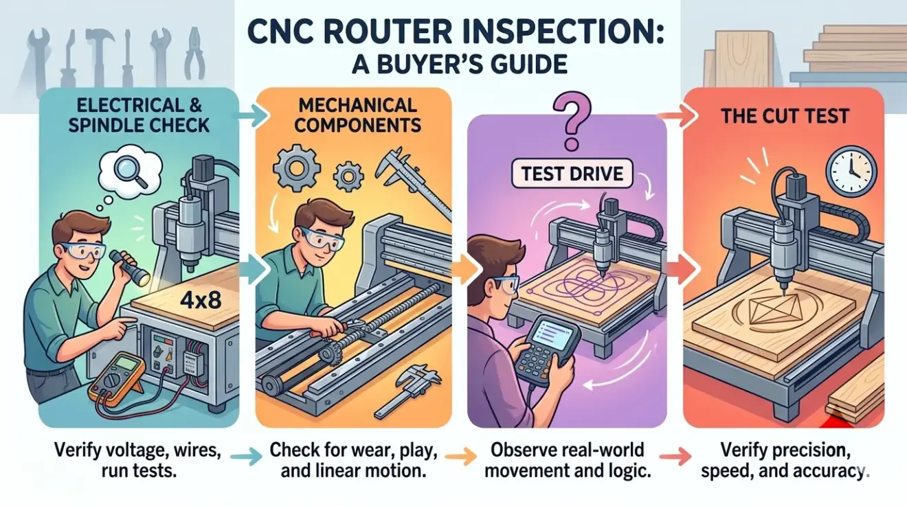 Used 4 8 CNC Router for Sale What to Inspect Before You Buy