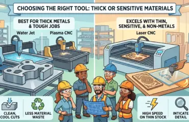 Water Jet CNC Machine vs Plasma and Laser Which One Is Better for Thick or Sensitive Materials Water Jet CNC Machine vs Plasma and Laser Which One Is Better for Thick or Sensitive Materials